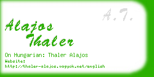 alajos thaler business card